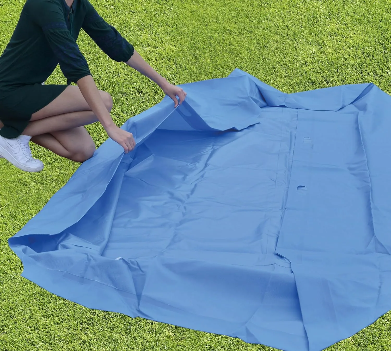 Happy People Stahlrahmenpool rechteckig, 258x179x66cm inkl. Abdeckplane