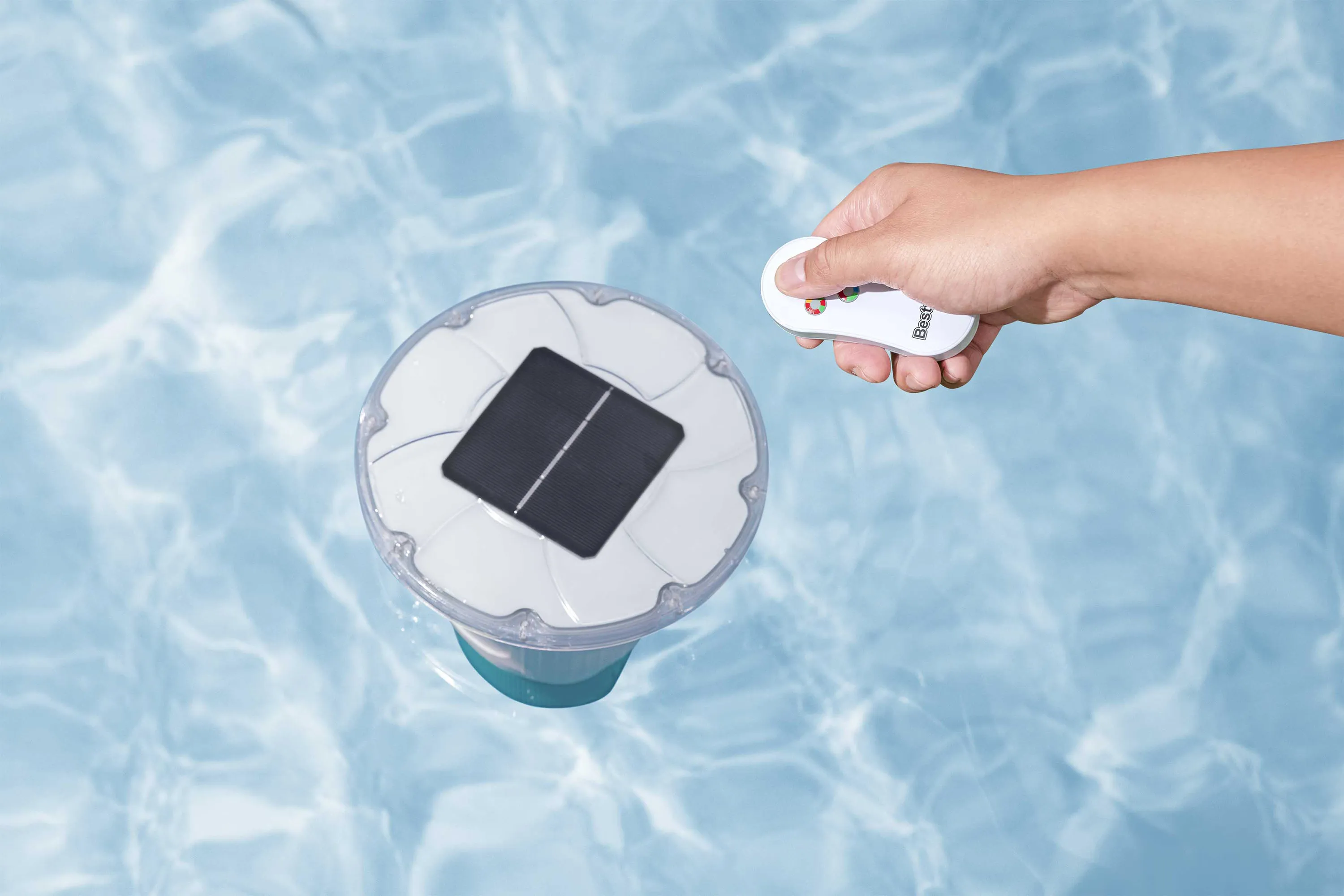 Bestway Dosierschwimmer SolarGlow mit Solar LED-Licht 18x18x21,5cm