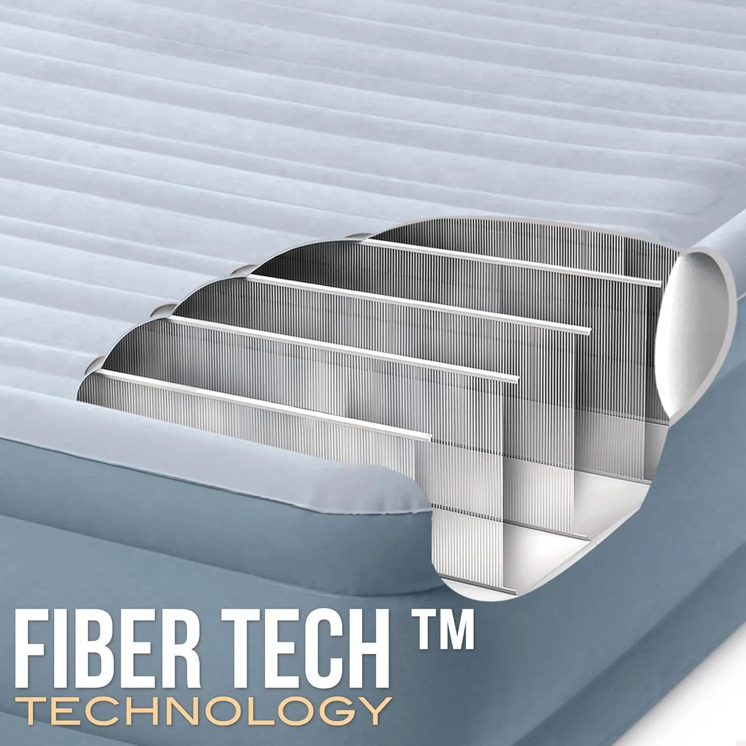 Intex Luftbett - DuraBeam Headboard Plush Queen 152x236x86cm, mit 220V Pumpe