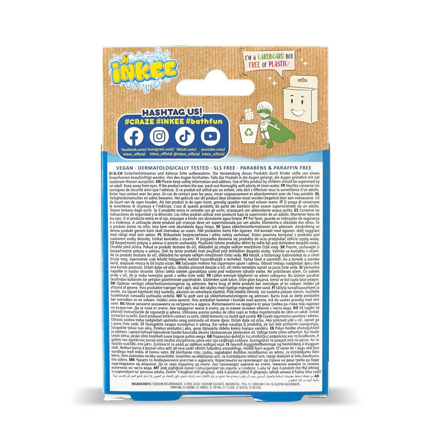 Regenbogen Badekugel mit Erdbeerduft Badebombe