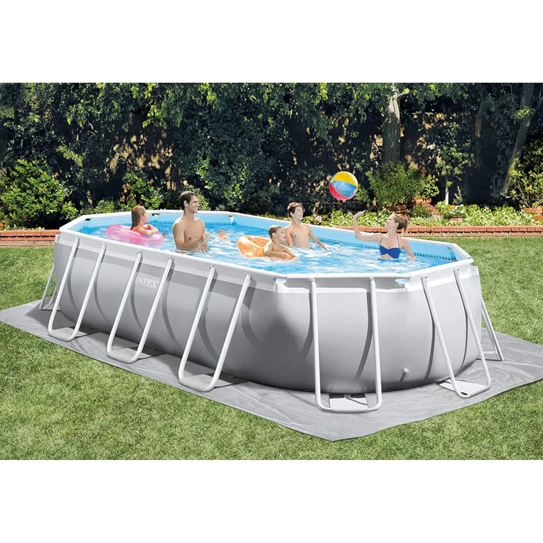 Intex Prism Frame Oval Pool 503x274x122cm