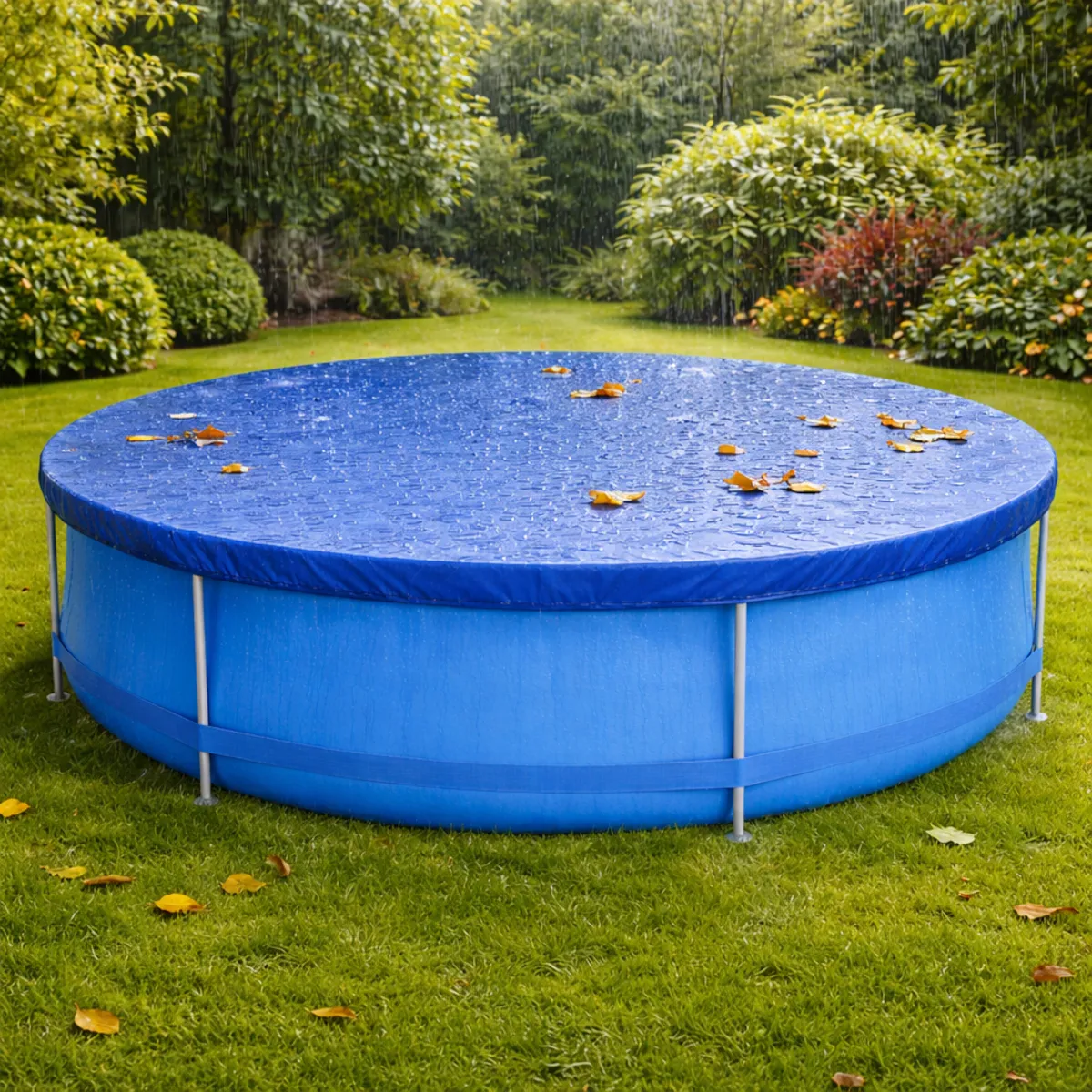 Happy People 79253 Wehncke Poolabdeckung rund, Ø450cm für Stahlrahmenpools Ø427cm