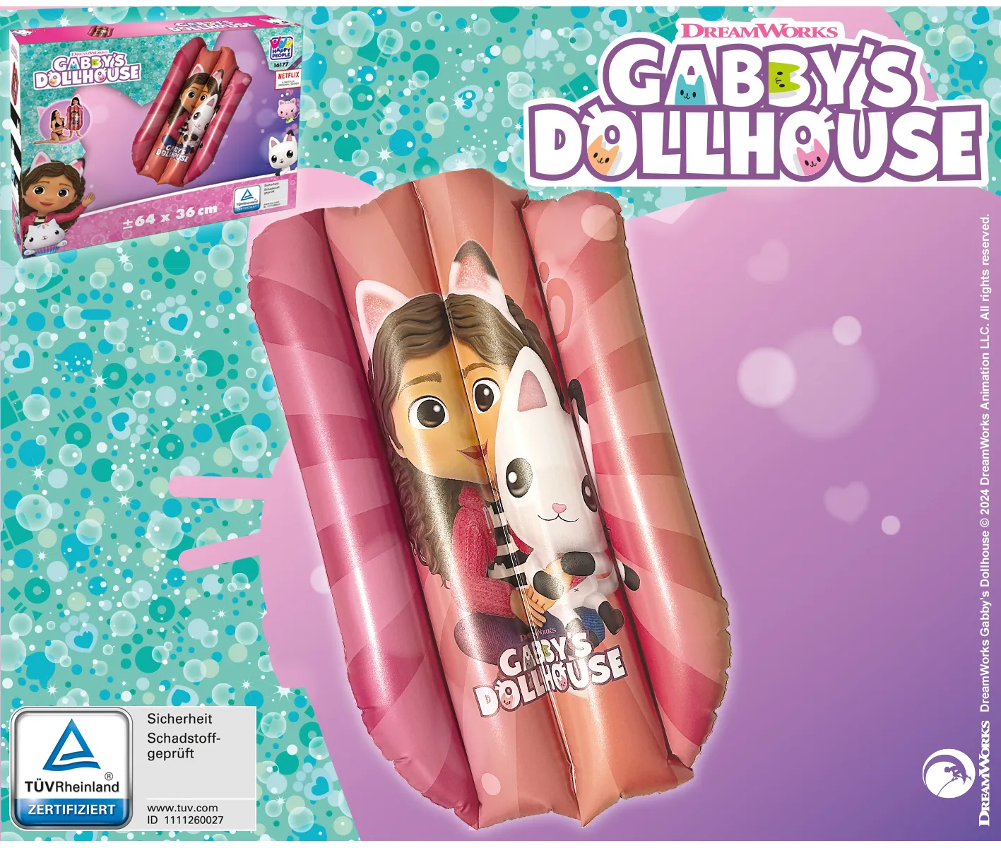 Happy People 16177 Kindermatratze Gabby's Dollhouse ca. 65 x 40 cm