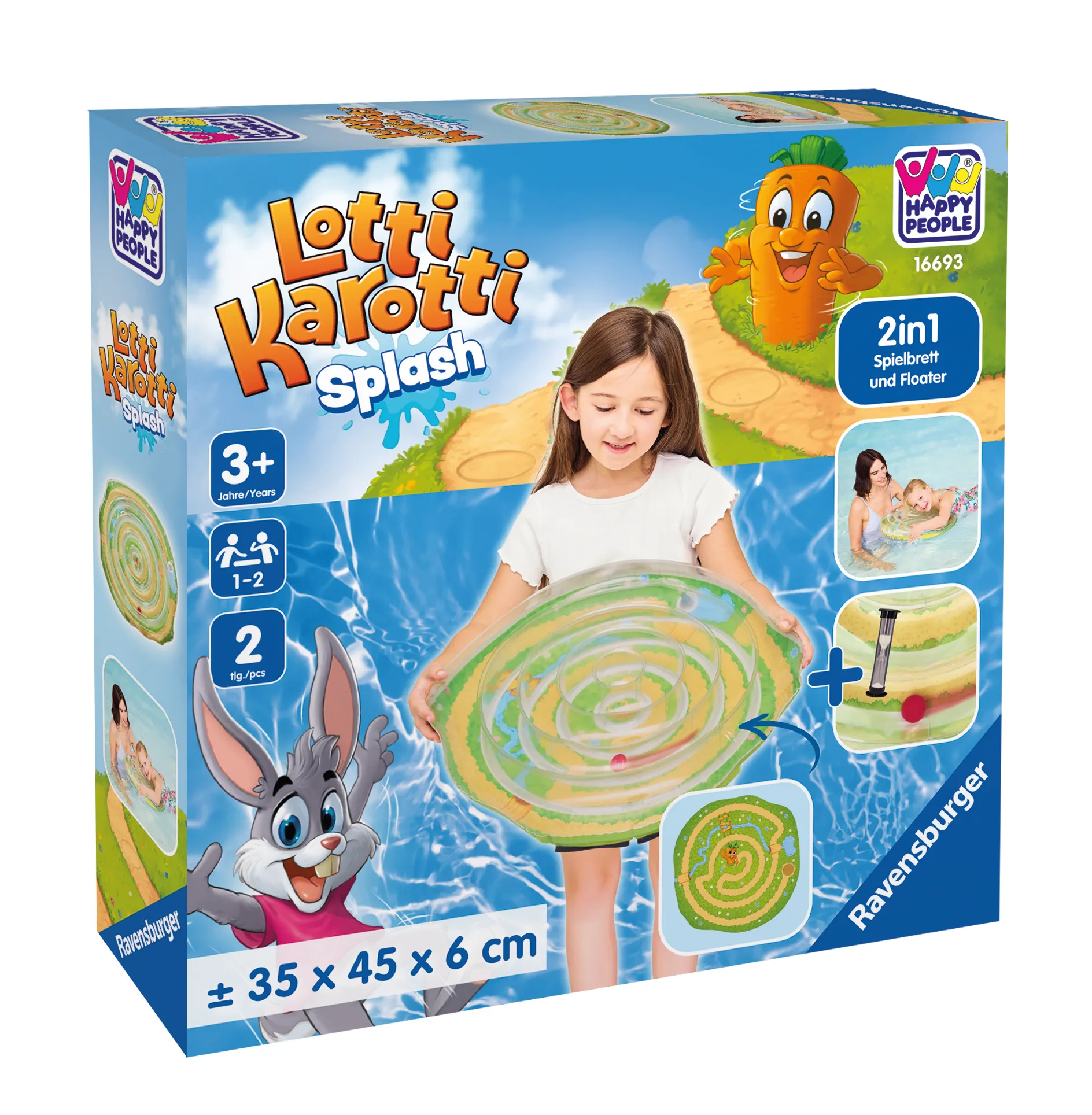 Happy People 16693 Lotti Karotti Kinderluftmatratze - Das flotte Hasenlabyrinth