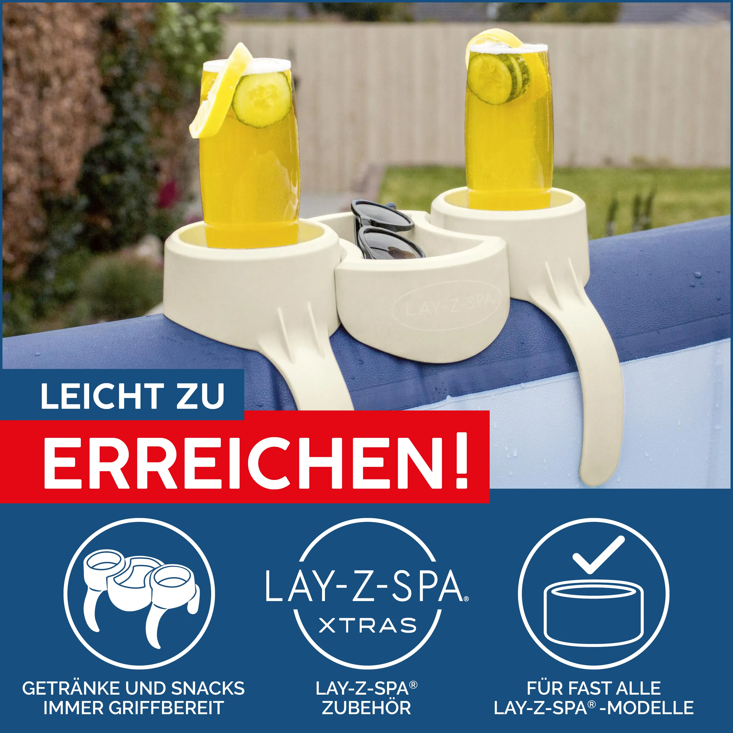 Bestway Getränkehalter-Set LAY-Z-SPA Xtras 35x23,2x20,5cm