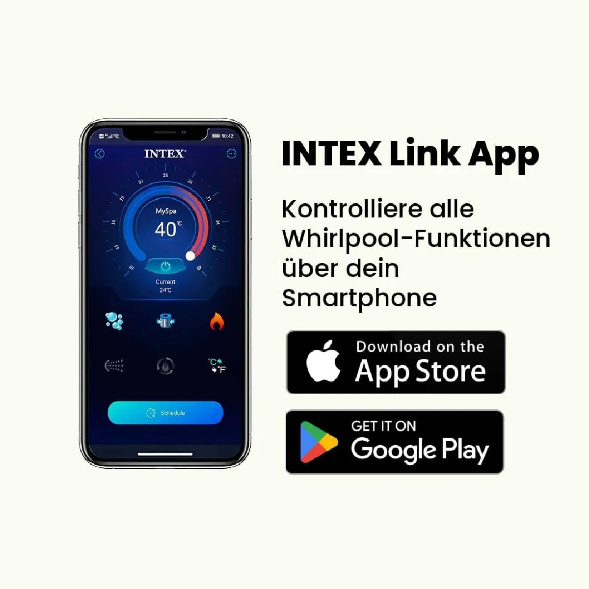 Intex 28442NP Whirlpool PureSPA Bubble Greywood Deluxe 216mx71cm