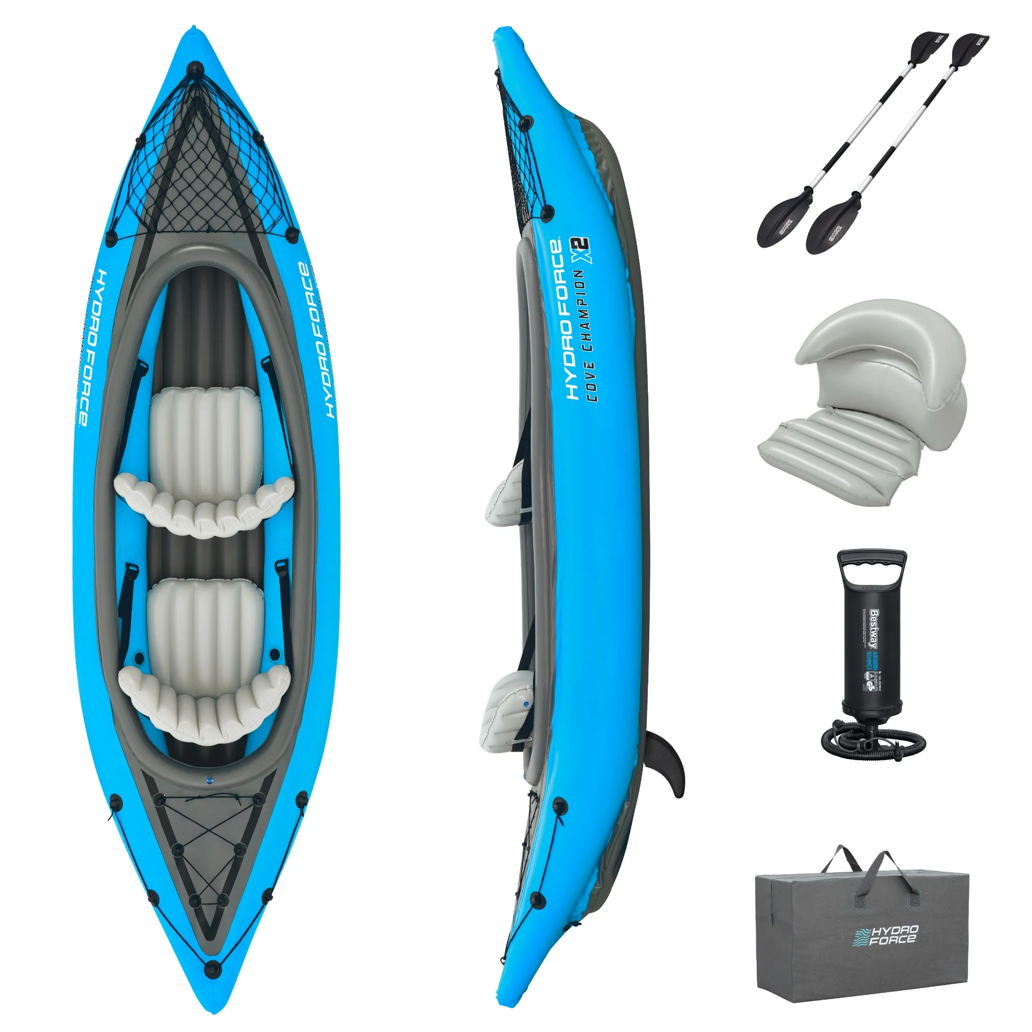 Bestway® Hydro Force® Kajak-Set Cove Champion™ X2 331x88x45cm, 2 Personen