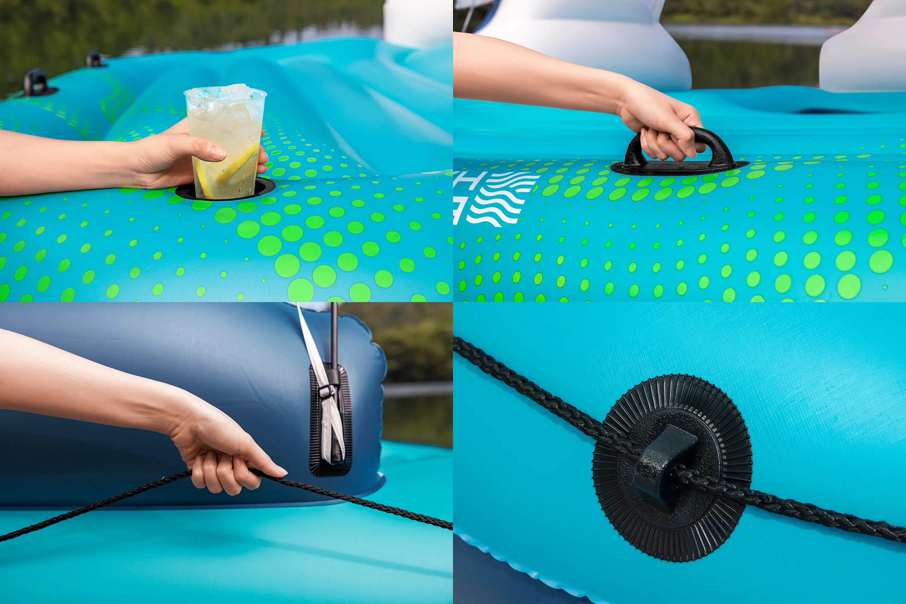 Bestway® Badeinsel Hydro Force® Sonnenlounge 280x257x81cm, 5 Personen