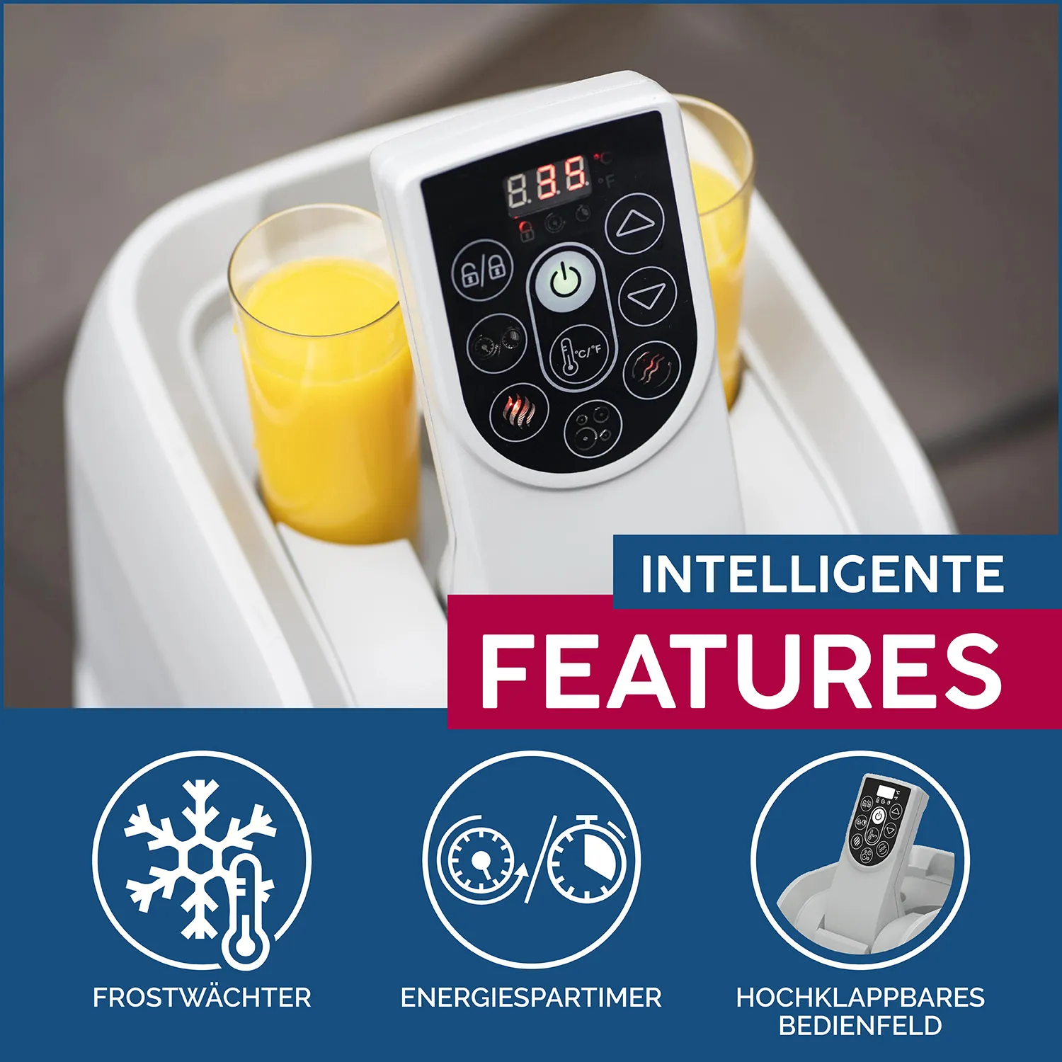 Bestway LAY-Z-SPA® LED-Whirlpool - Hollywood AirJet™ für 6 Personen, Ø 196x66cm