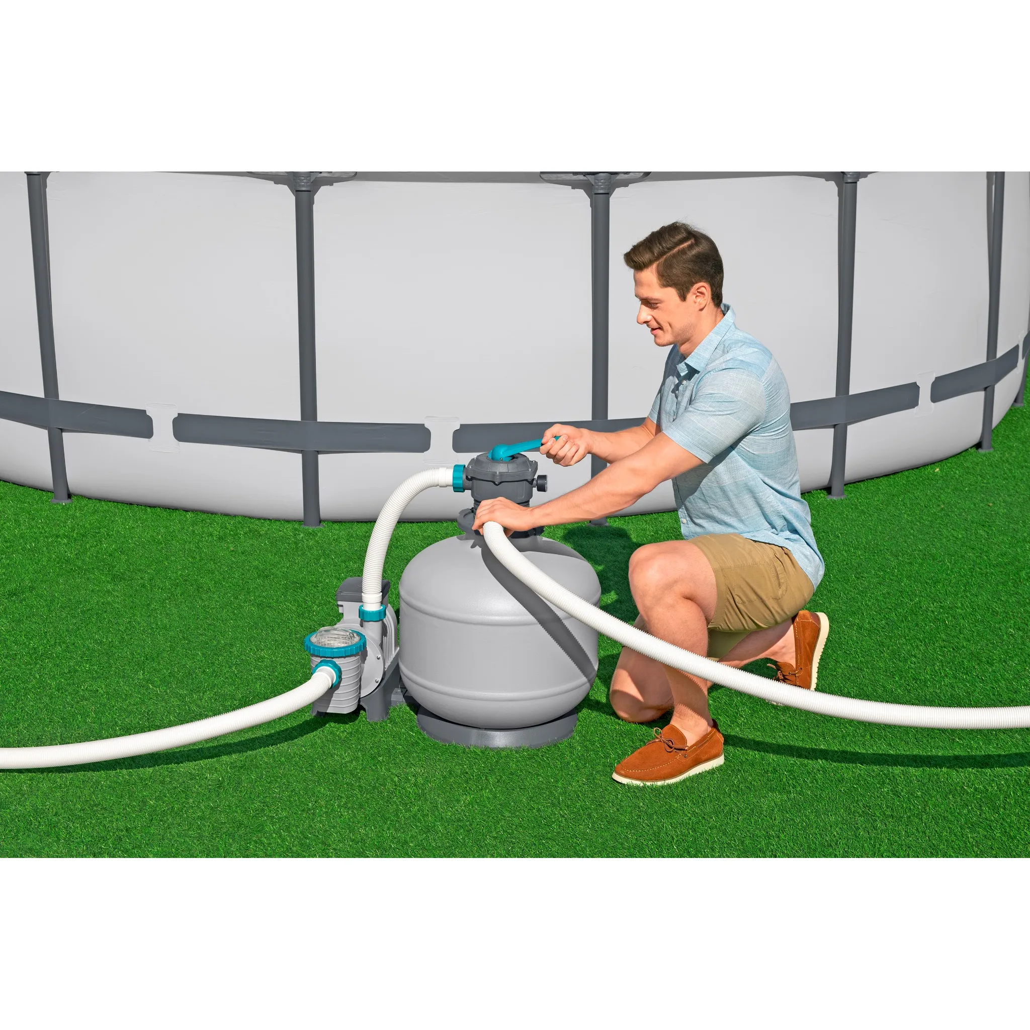 Bestway Sandfilteranlage mit Zeitschaltuhr 11.355l/h, 500W