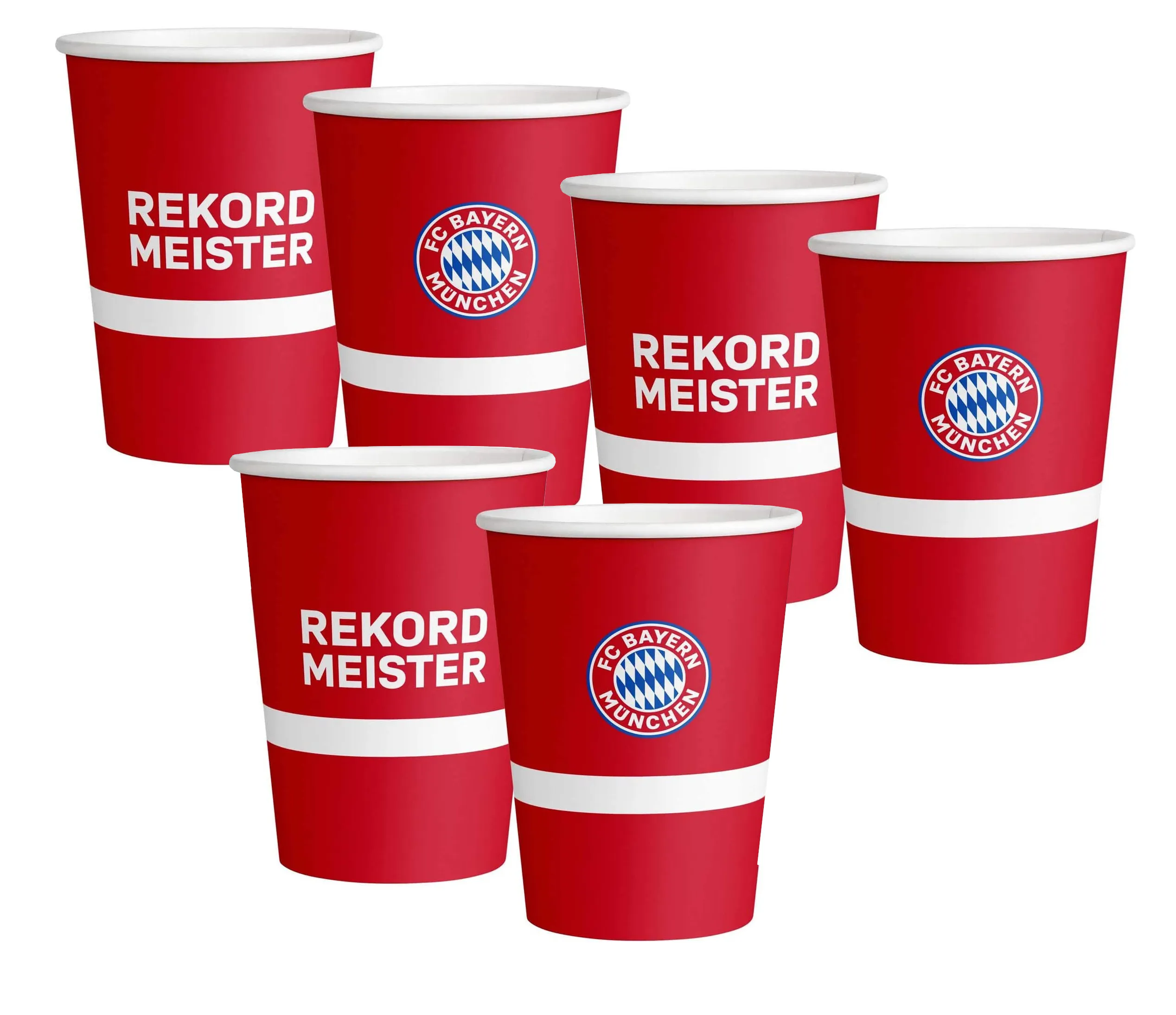 Amscan FC Bayern München - Pappbecher (6 Stück, 500ml)
