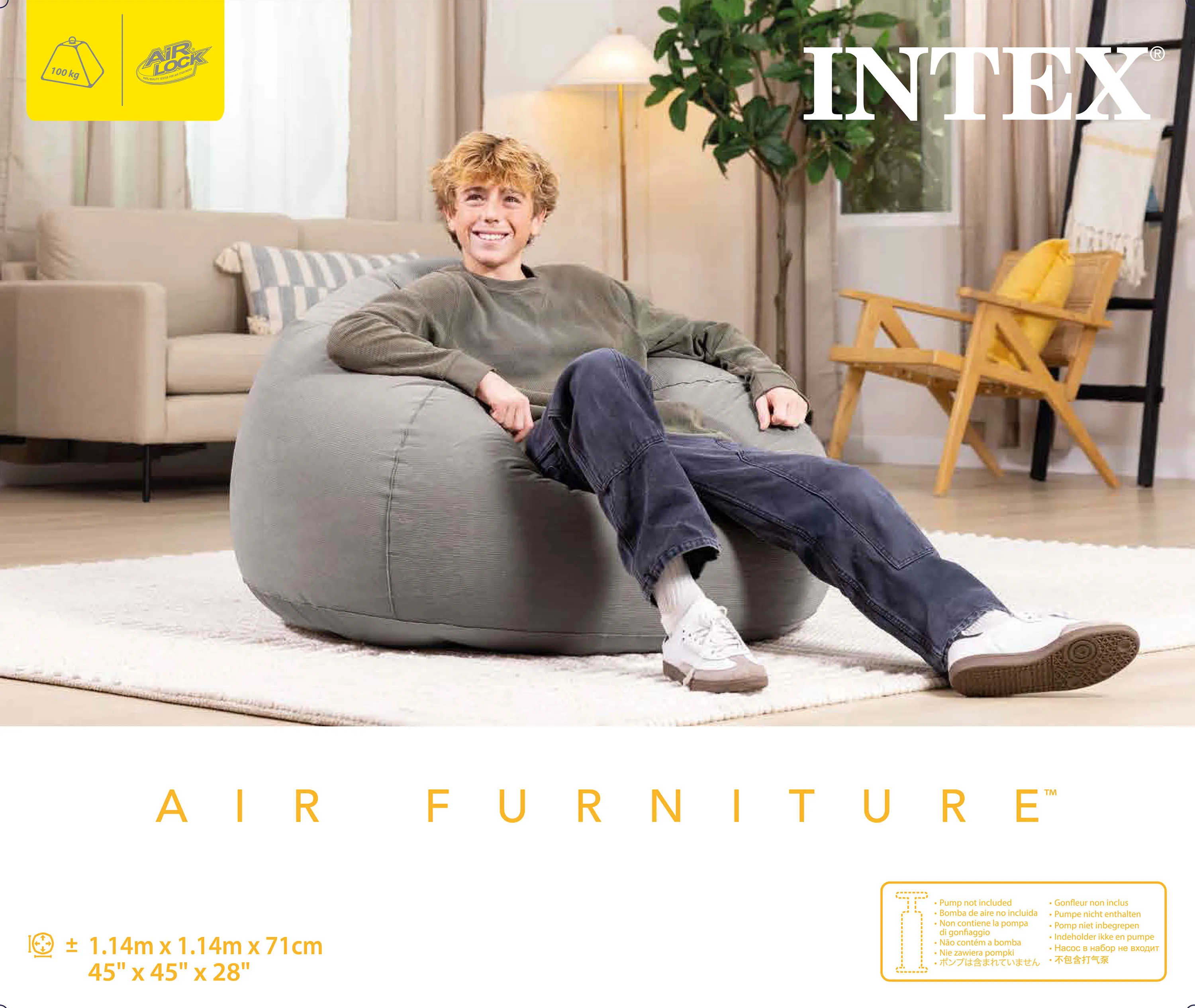 INTEX 68579NP Sessel Beanless Bag 107x104x69cm