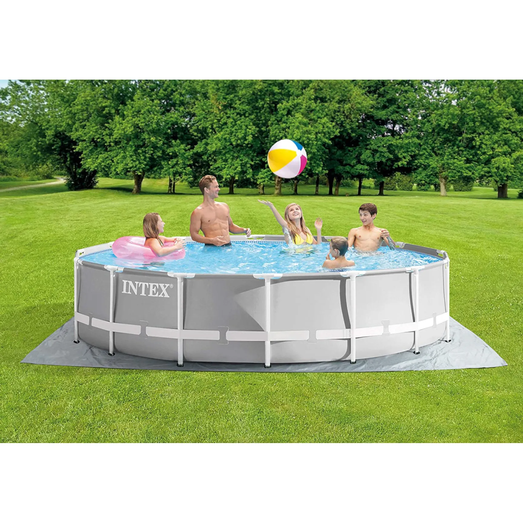 Intex Prism Frame Pool-Set 427x107cm inkl. Pumpe, Leiter und Planen