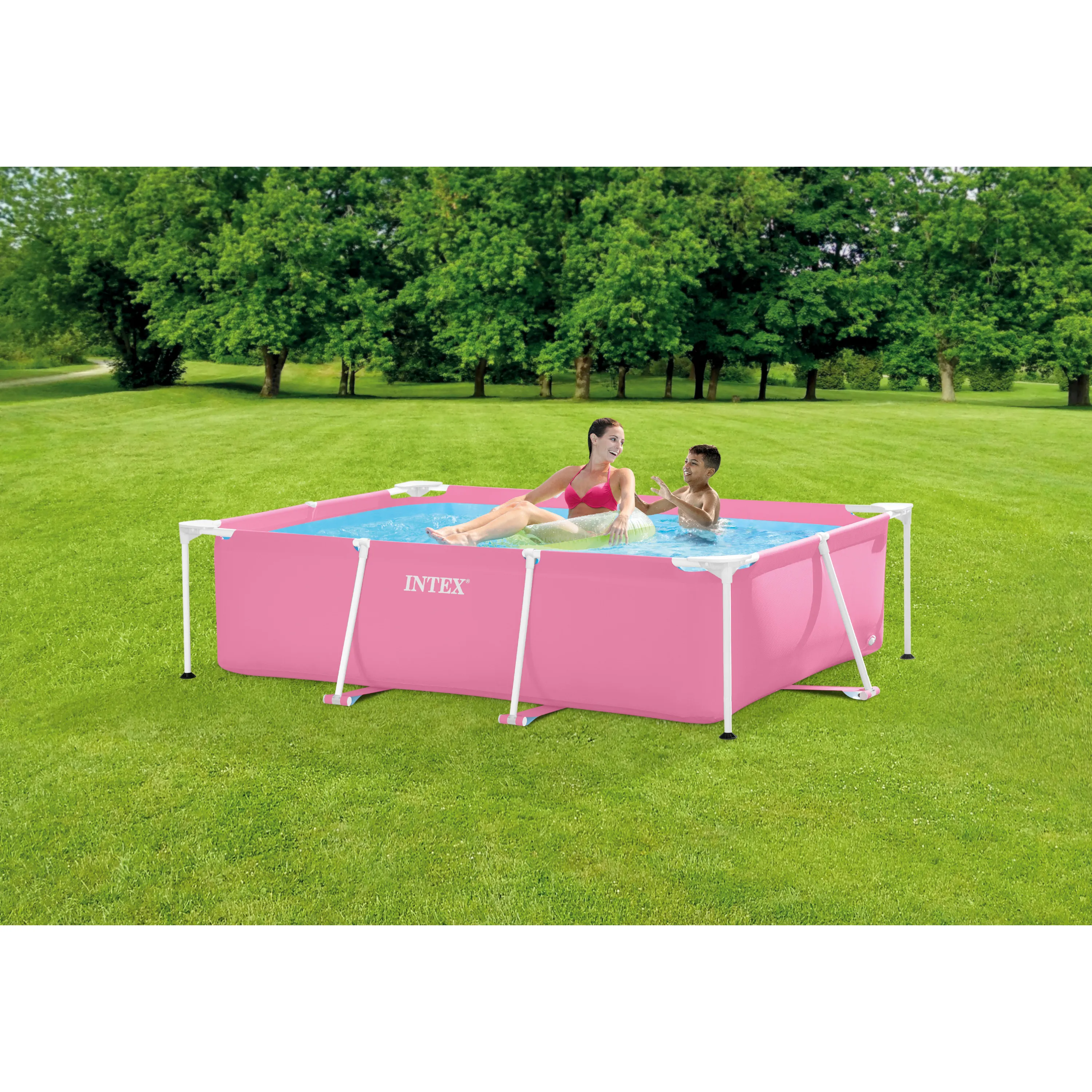 Intex Pink Rectangular Frame Pool 220x150x60cm