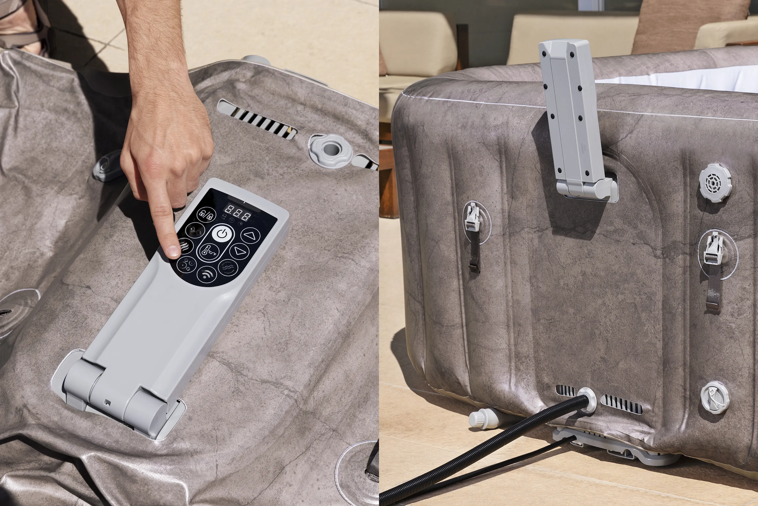 Bestway LAY-Z-SPA® Energiespar WLAN Whirlpool - Rome AirJet™ für 6 Personen, 180x180x71cm