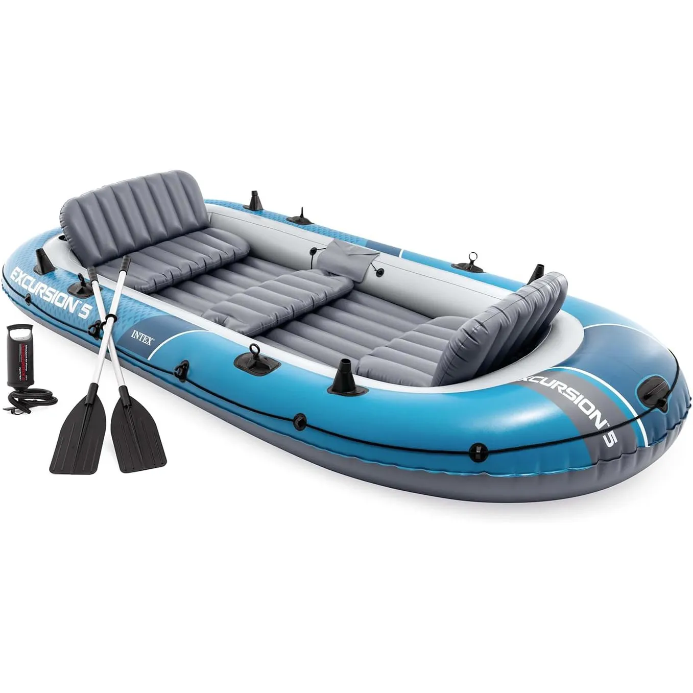 Intex Schlauchboot Excursion 5 Set inkl. Pumpe und Alu-Paddeln 366x168x43cm