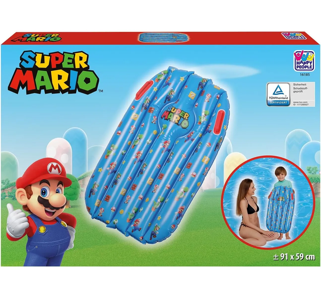 Happy People Floater Super Mario mit zwei Handgriffen 91x59cm