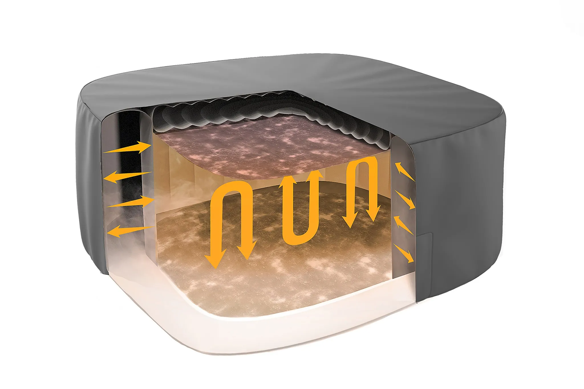 Bestway LAY-Z-SPA Thermo Komplettabdeckung EnergySense Plus 230x230 cm eckig