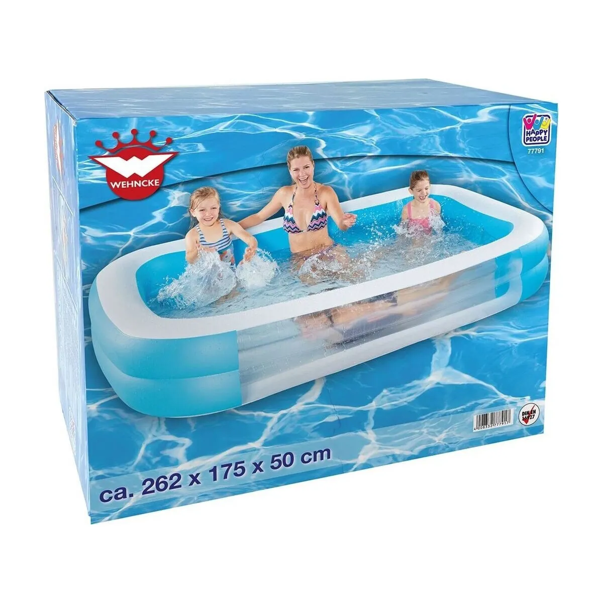 Happy People Planschbecken Family Pool mit Sichtfenster 262x175x50cm