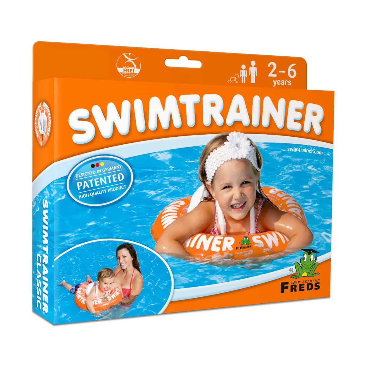 Freds Schwimm Academy - Schwimm-Trainer Classic orange - ab 2 Jahren