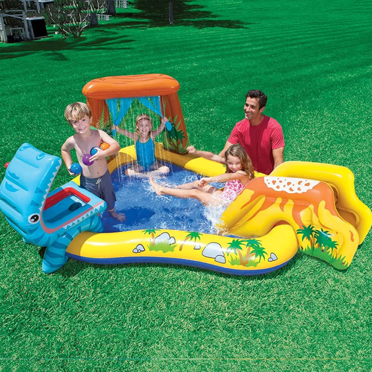 Intex 57444NP Planschbecken - Dinosaurier Playcenter 249x191x109cm