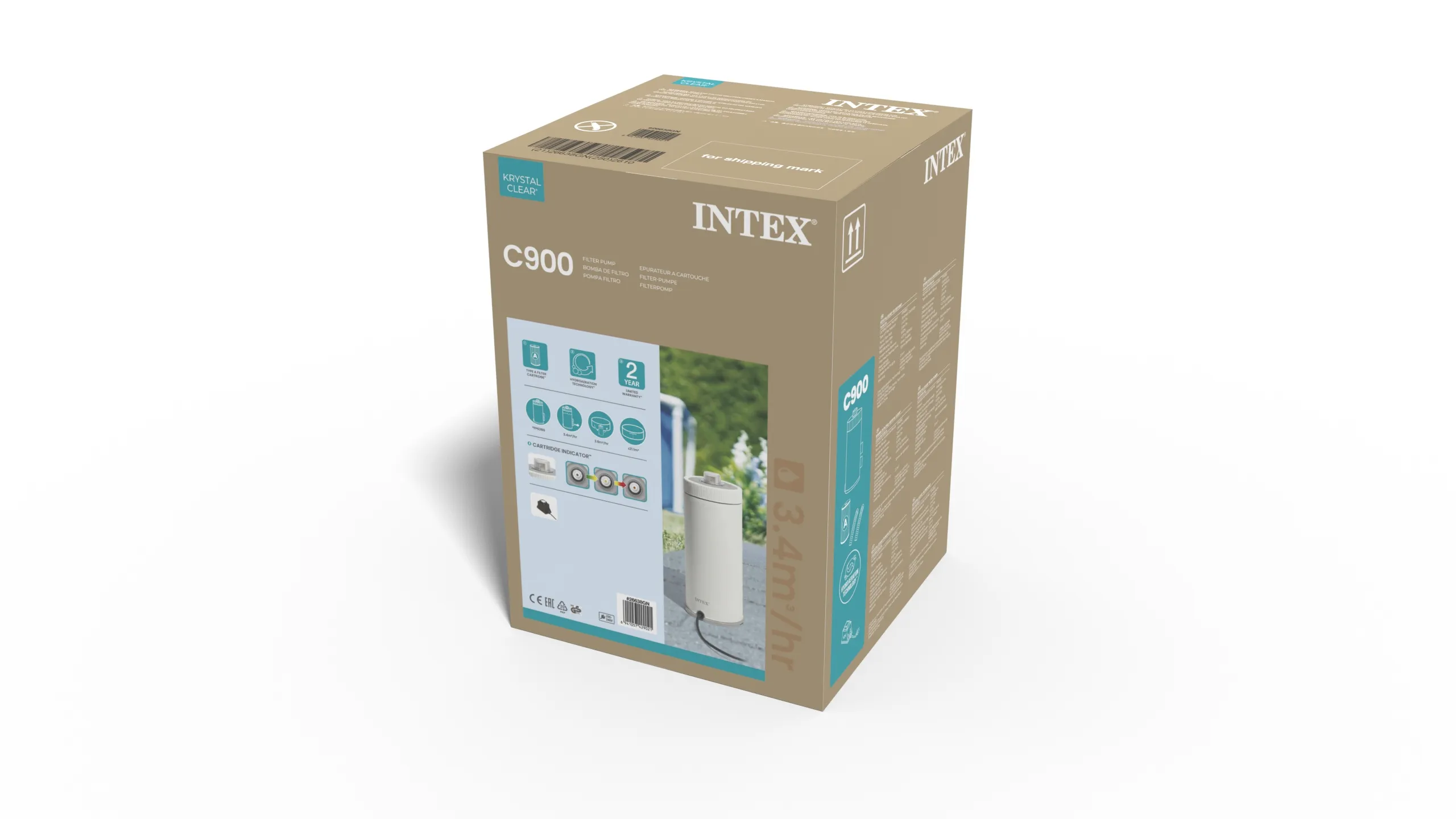 INTEX Filterpumpe C900 12V, 3407 l/h
