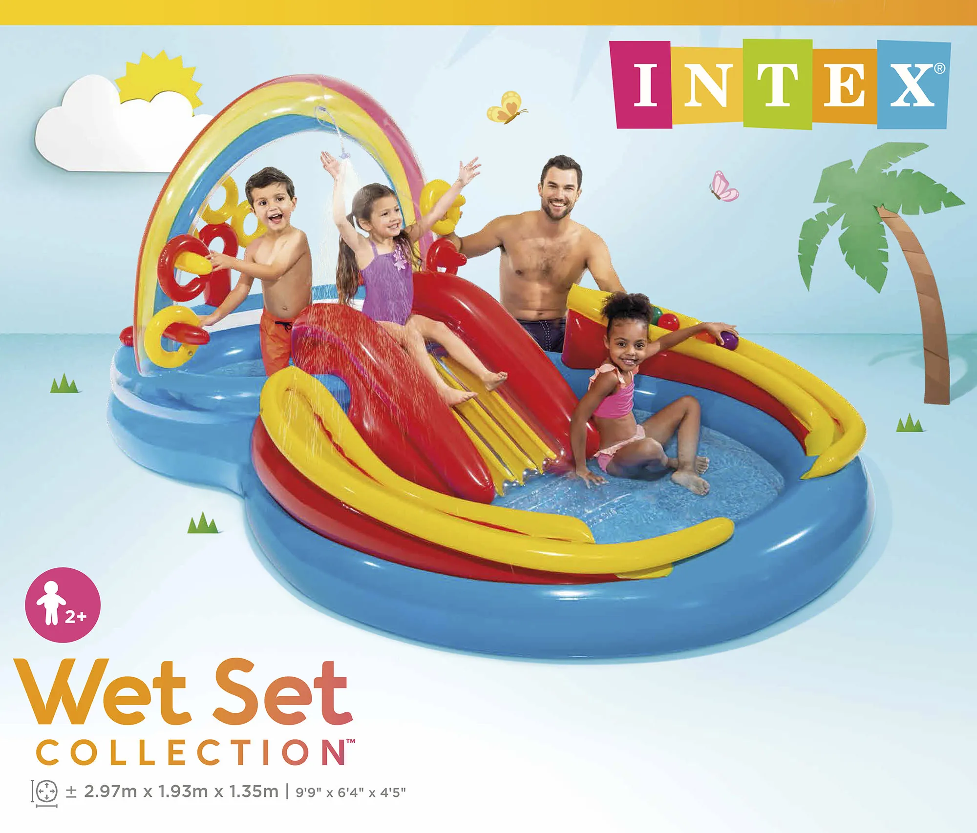 Intex 57453NP Playcenter - Rainbow Ring (297x193x135cm)