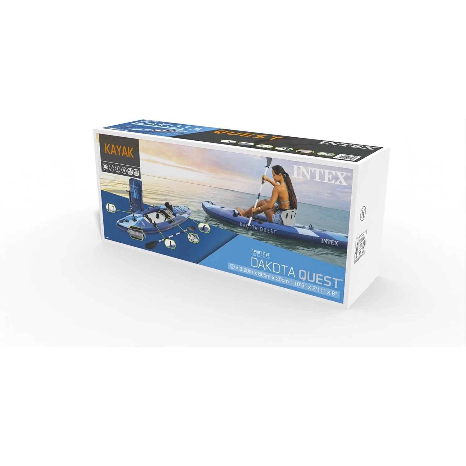 Intex 68245NP Sit-On-Top Kayak - Dakota Quest 320x89mx20cm