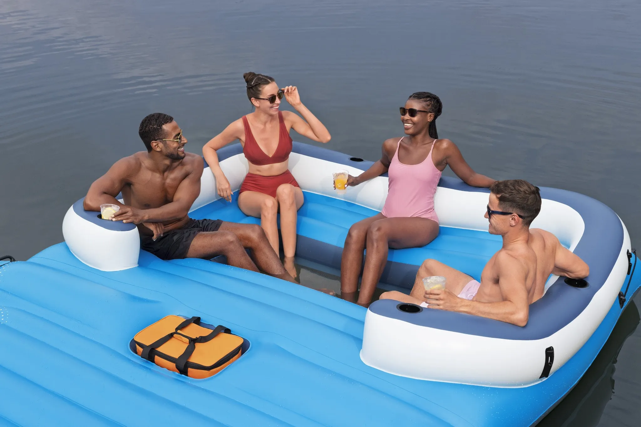 Bestway® Badeinsel Hydro Force® Tropical Breeze 389x274cm, 6-Personen