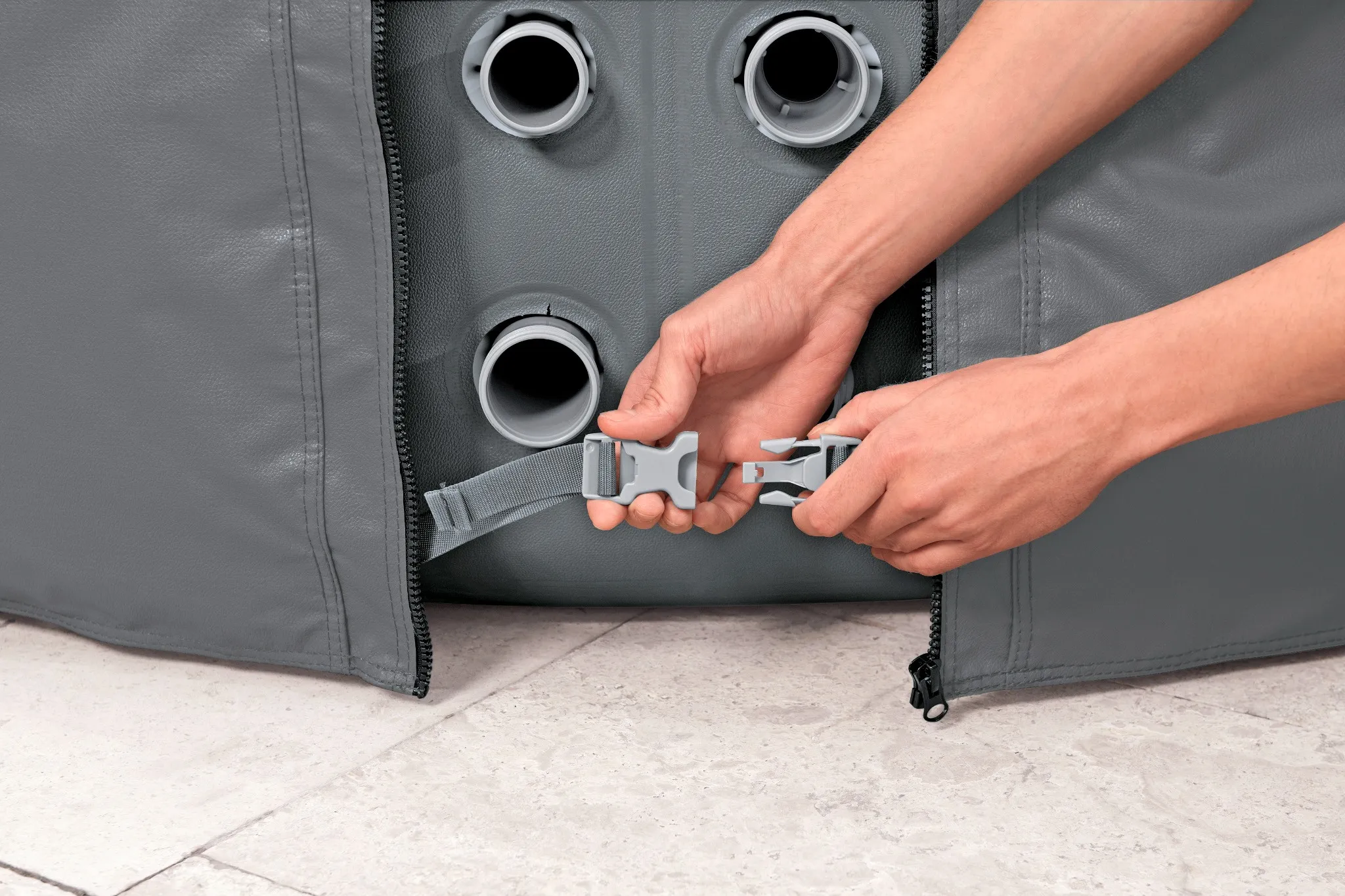 Bestway® Thermo-Komplettabdeckung LAY-Z-SPA® Xtras EnergySense® Plus Ø216x80cm, rund