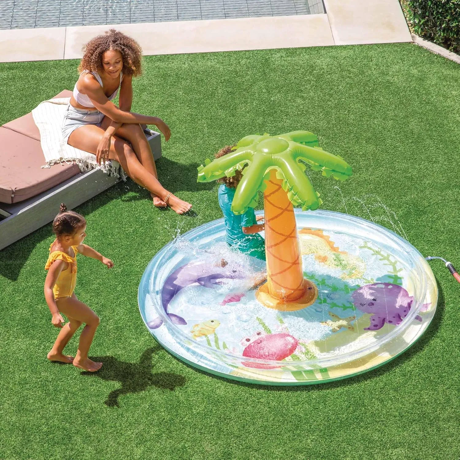 Intex Planschbecken - Palm Tree Spray Pool 173x104cm