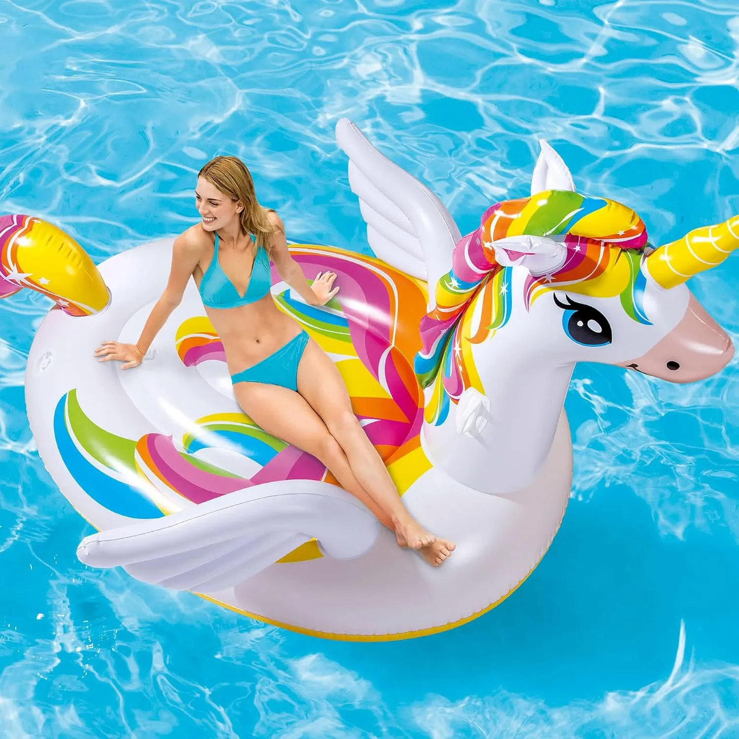 Intex 57291EU XXL Schwimmtier - Mega Unicorn Island 287x193x165cm
