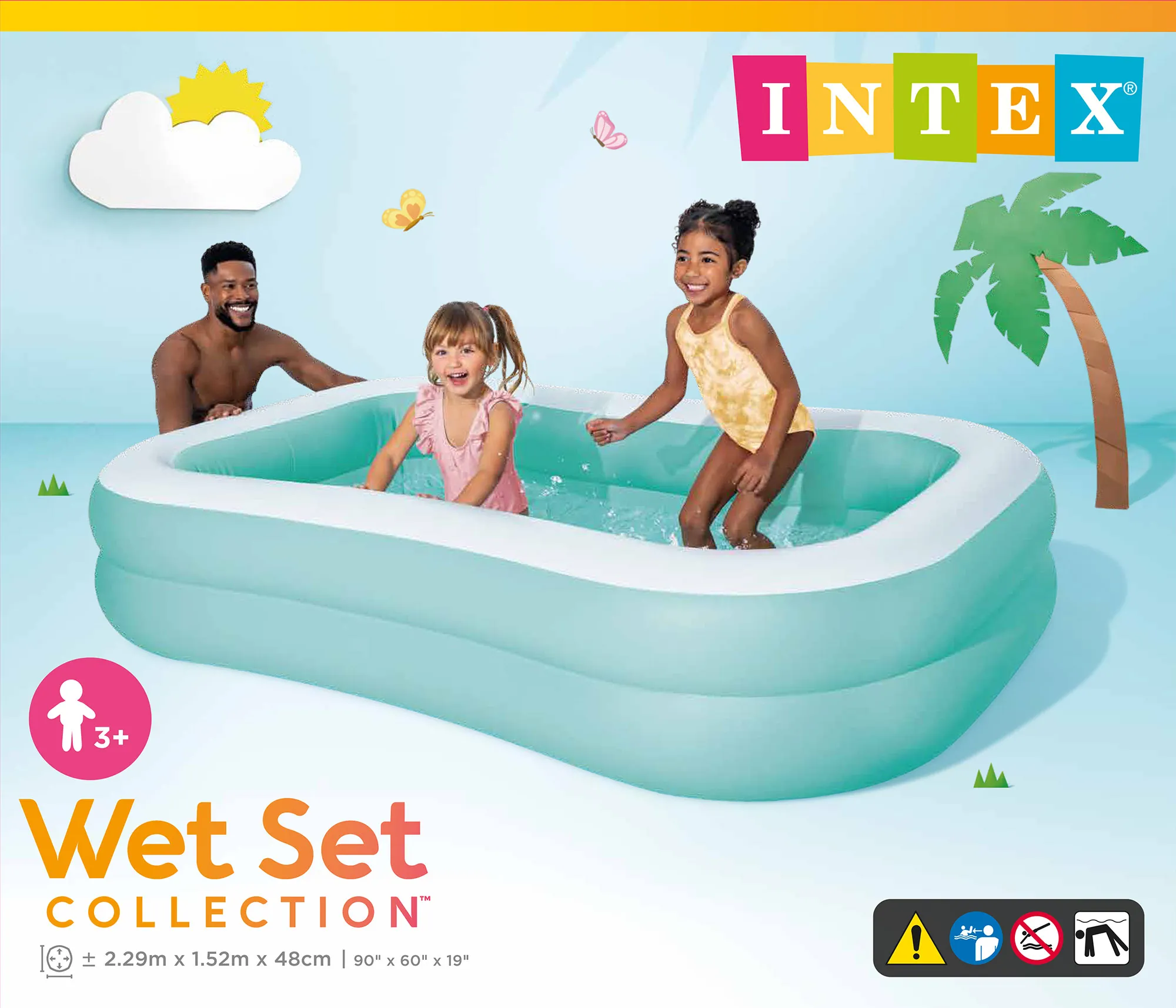 Intex 57181NP Planschbecken - Family Pool 229x152x48cm