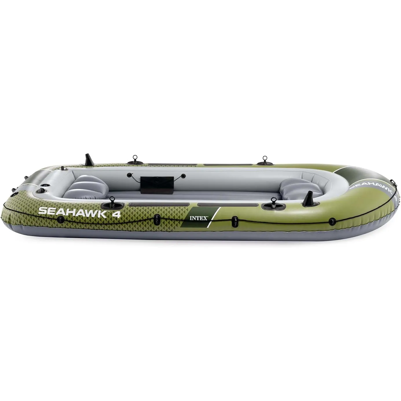 Intex 66334NP Schlauchboot Seahawk 4 Set inkl. Pumpe und Alu-Paddeln 351x145x48cm