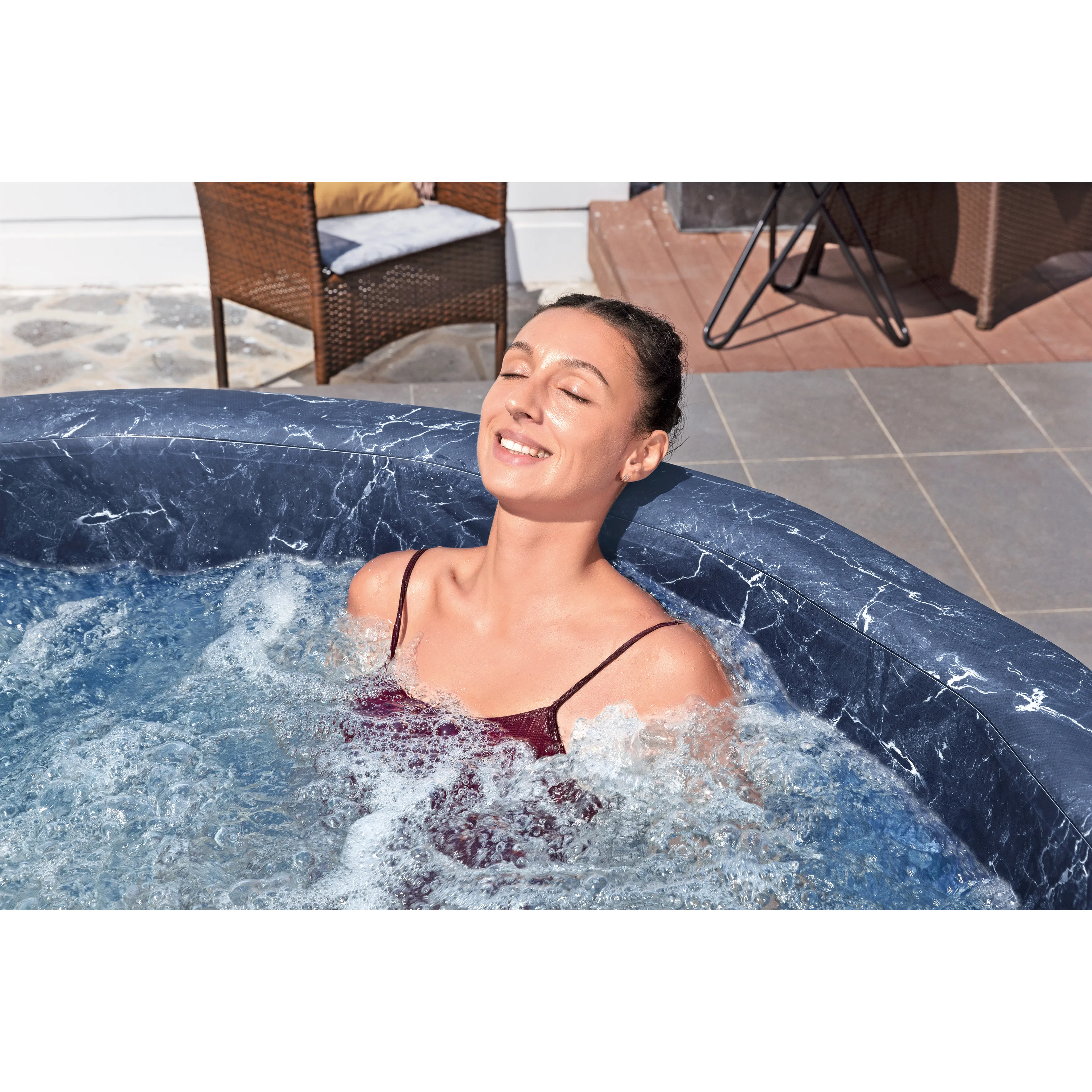 Bestway LAY-Z-SPA® Energiespar WLAN Whirlpool Toronto AirJet™ für 7 Personen Ø190x70cm