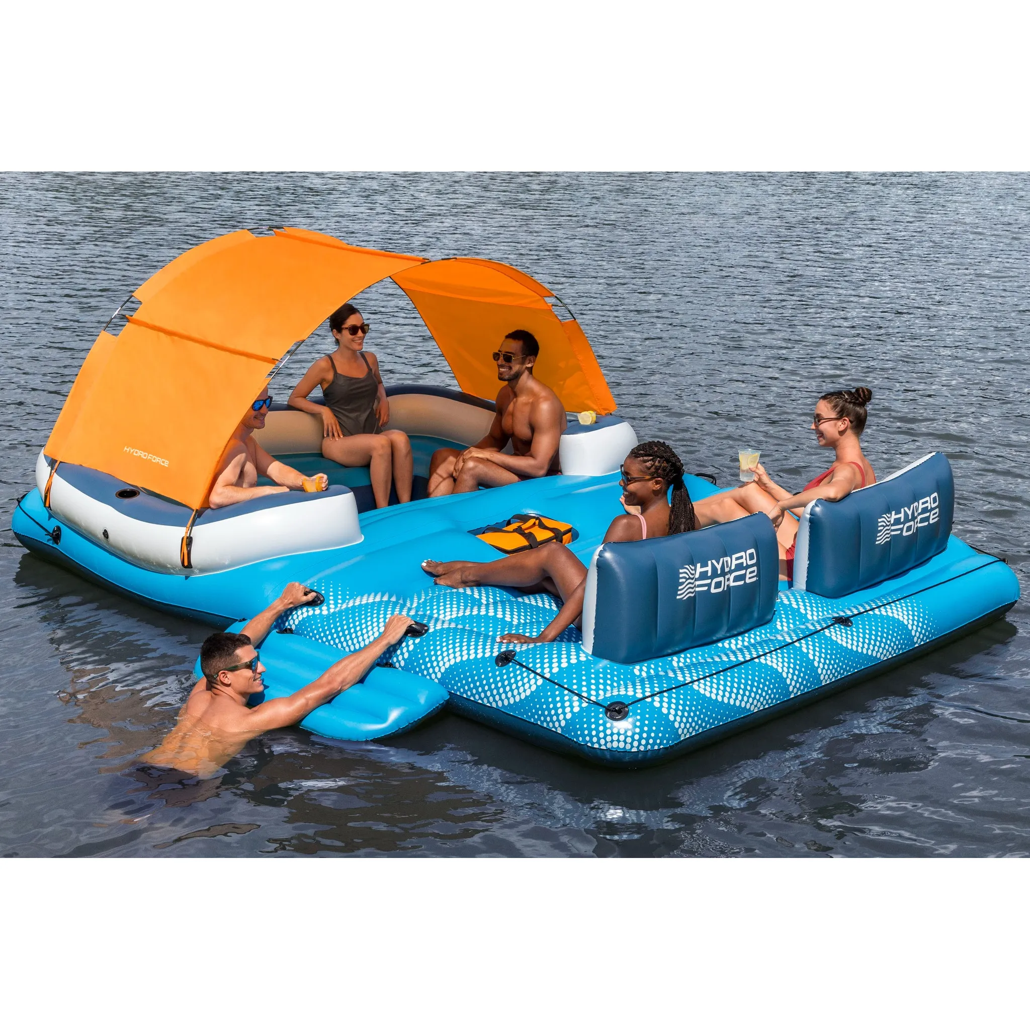 Bestway® Badeinsel Hydro Force® Tropical Breeze 389x274cm, 6-Personen