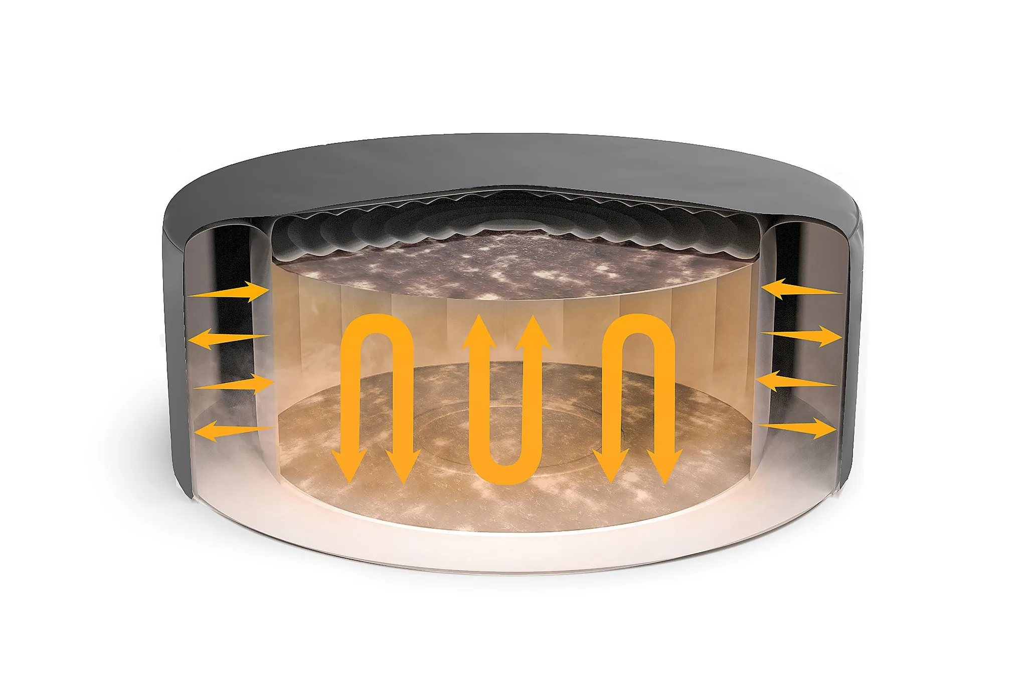 Bestway® Thermo-Komplettabdeckung LAY-Z-SPA® Xtras EnergySense® Plus Ø196x71cm