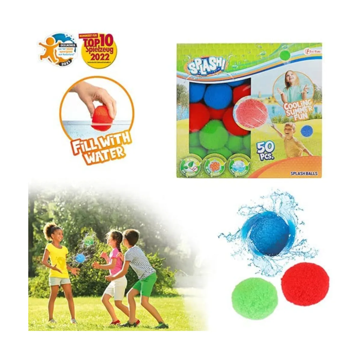 Toi-Toys - SPLASH Super Splashbälle 5cm, 50 Stück