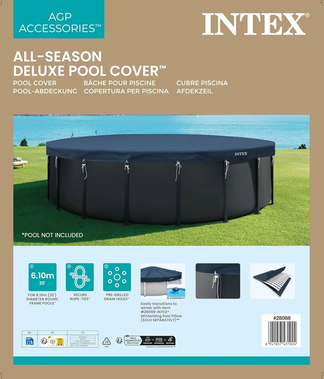 Intex Deluxe Abdeckplane rund 610x20cm