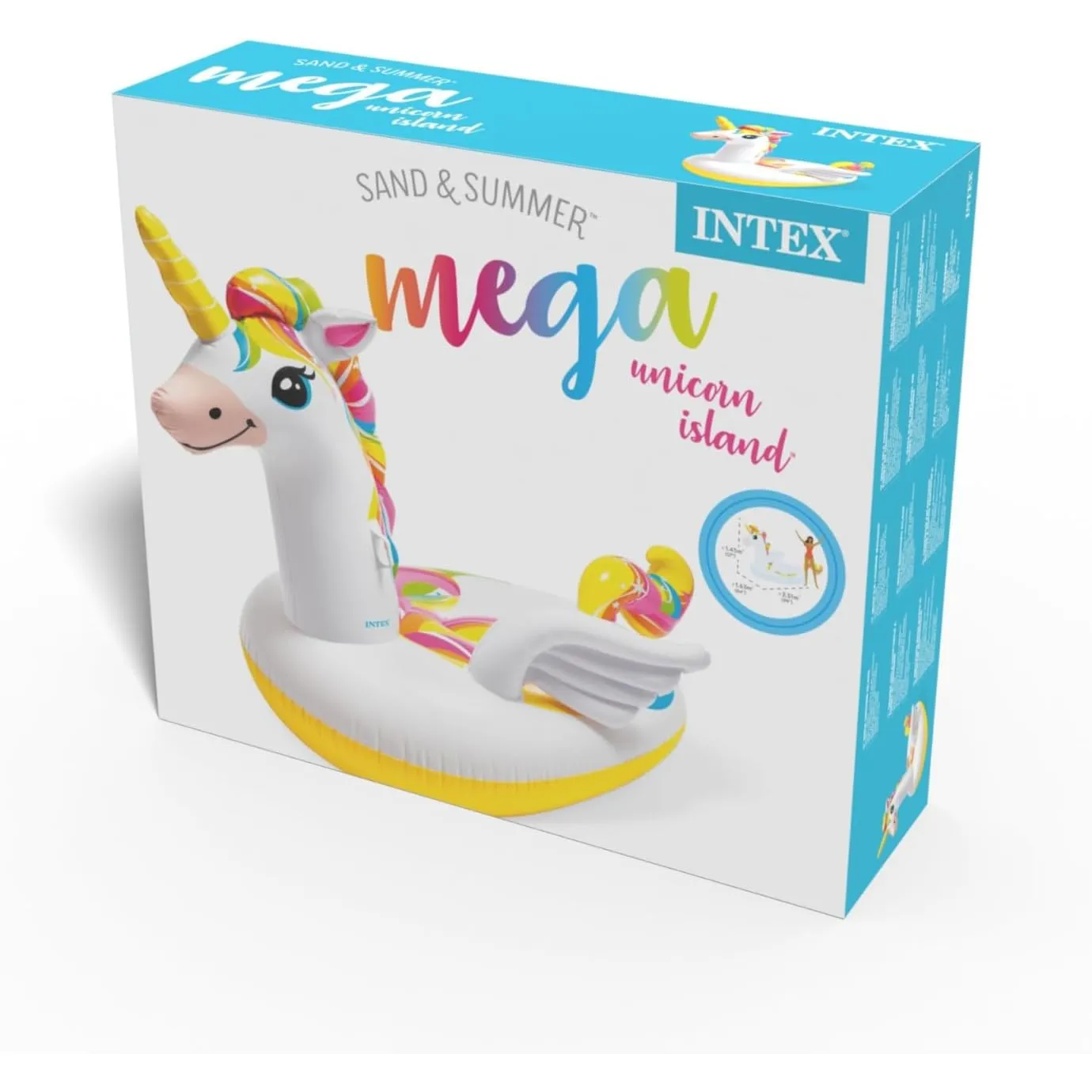 Intex 57291EU XXL Schwimmtier - Mega Unicorn Island 287x193x165cm