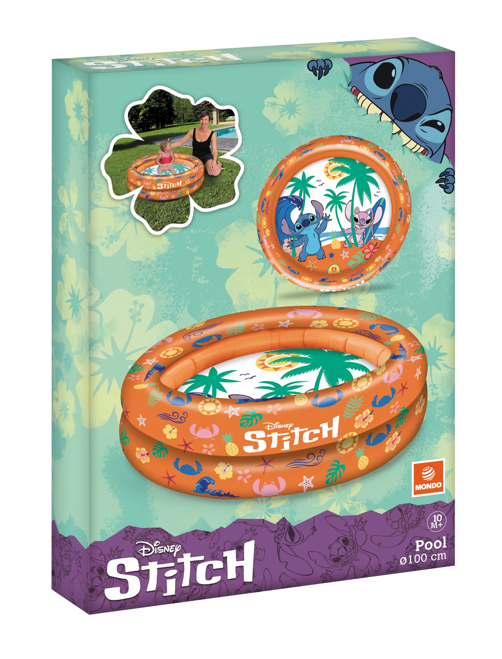 Stitch Pool Set 🏊 Disney Stitch 2-Ring-Pool Ø 100cm ab 10 Monate 💦