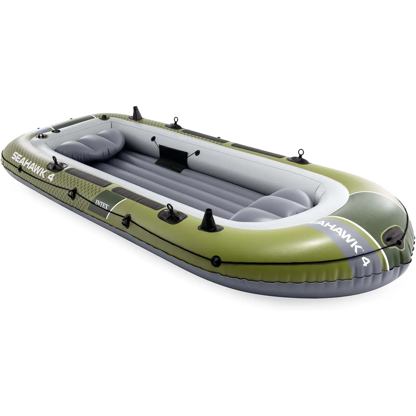 Intex 66334NP Schlauchboot Seahawk 4 Set inkl. Pumpe und Alu-Paddeln 351x145x48cm