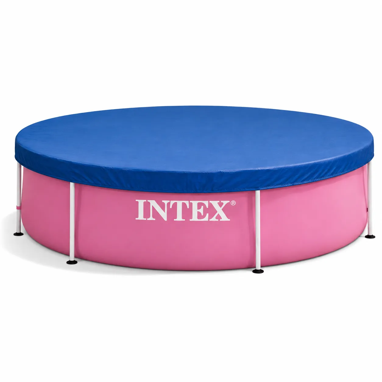Intex 28290ND Pink Metal Frame Pool 244x76cm mit Abdeckplane