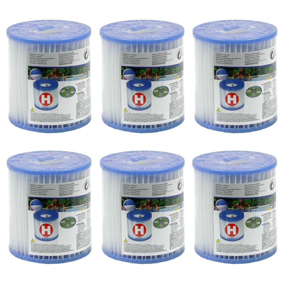 6x INTEX 29007 - Filterkartusche - Typ H PureSpa Easy Set Ersatzfilter für Pool Spa Whirlpool 6er Pack