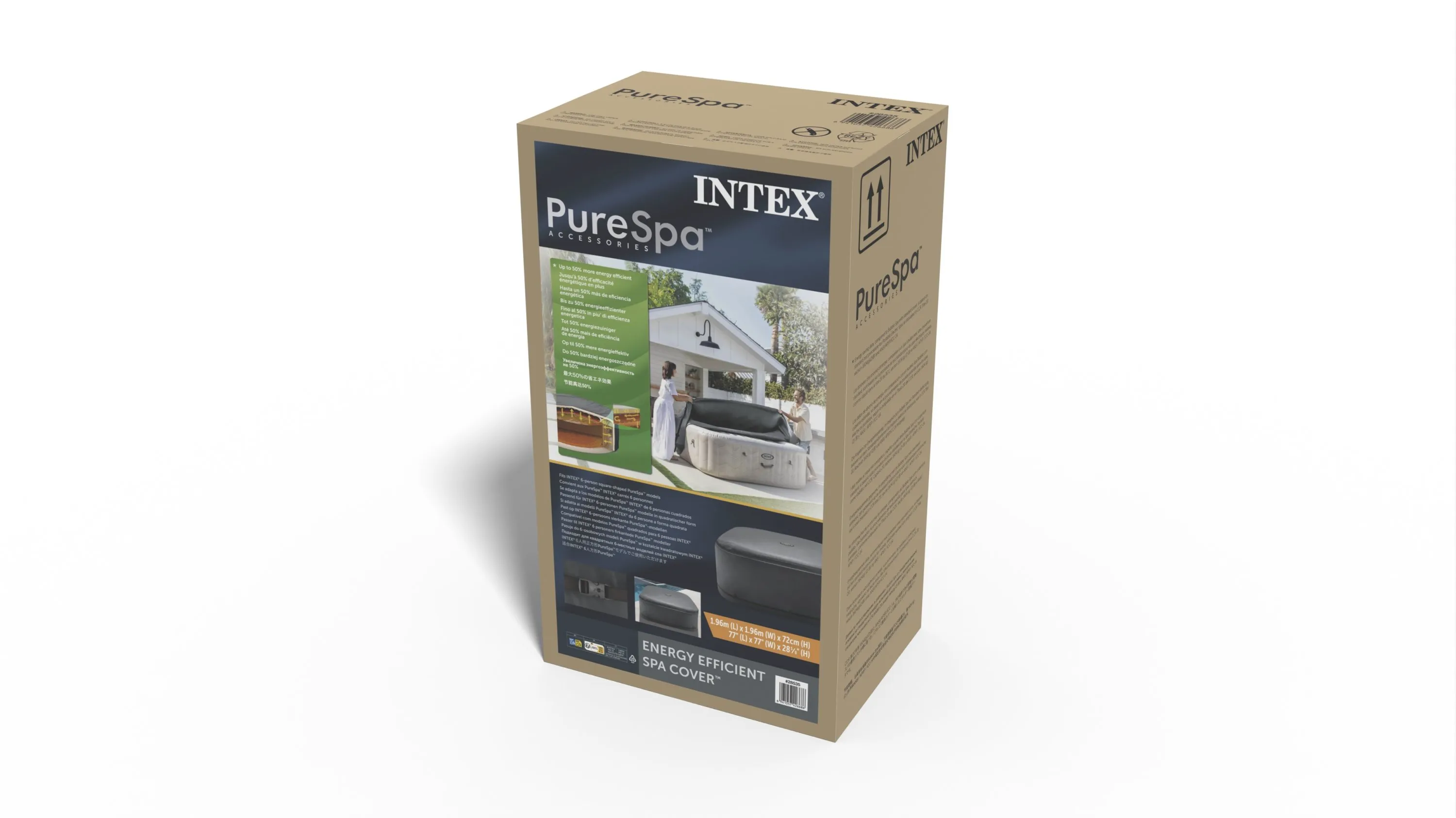 INTEX 28535 Energiesparabdeckung SPA Cover 196x196x72cm