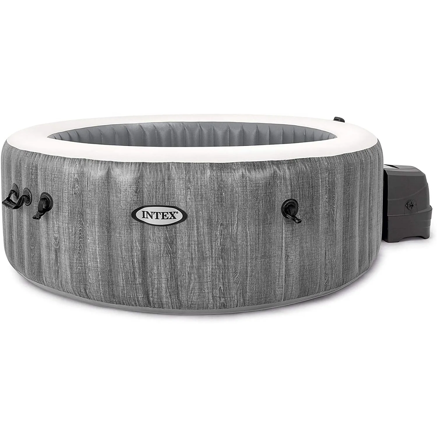 Intex PureSPA Bubble "Greywood Deluxe" 196/145cm x 71cm + Kunststoffsitz & Dosierspender