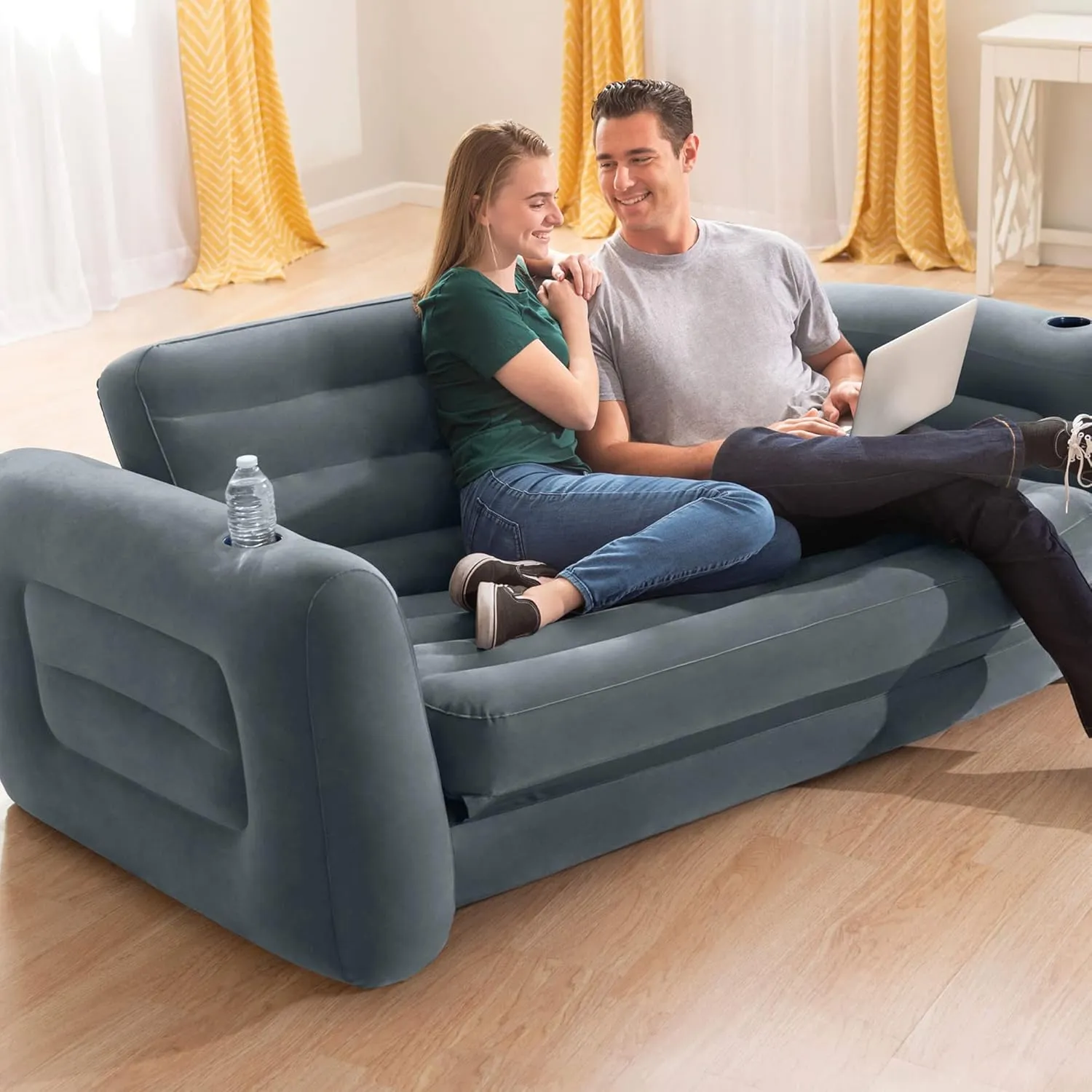 INTEX Aufblasbares Sofa Pull-Out 203x231x66cm, 2 Personen