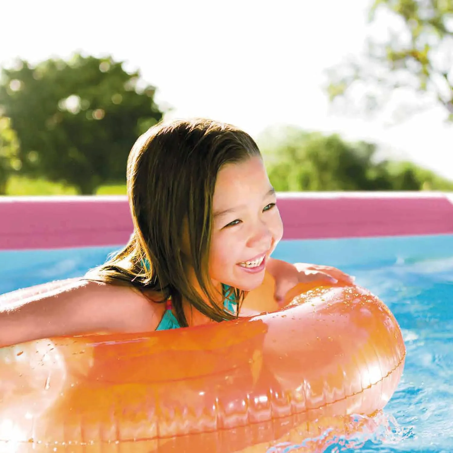 Intex Pink Metal Frame Pool 244x76cm