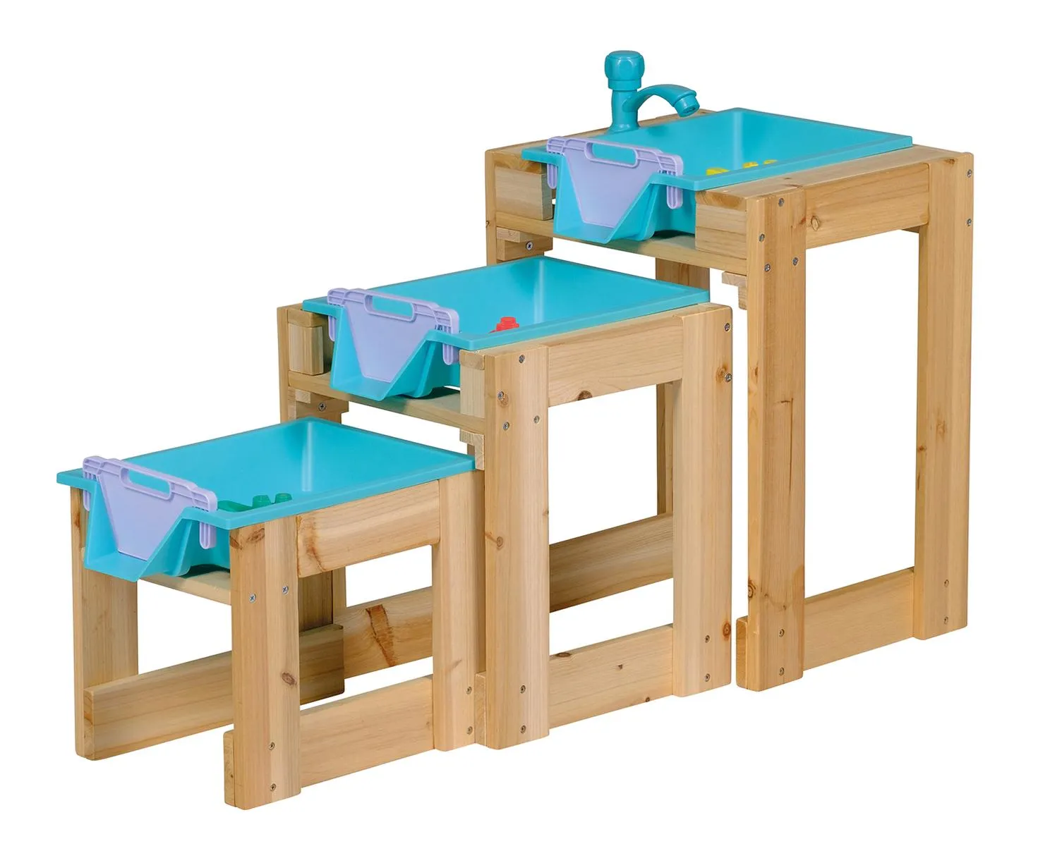 Happy People - Wasser-Spieltisch 3er Set - mit Schleusenfunktion