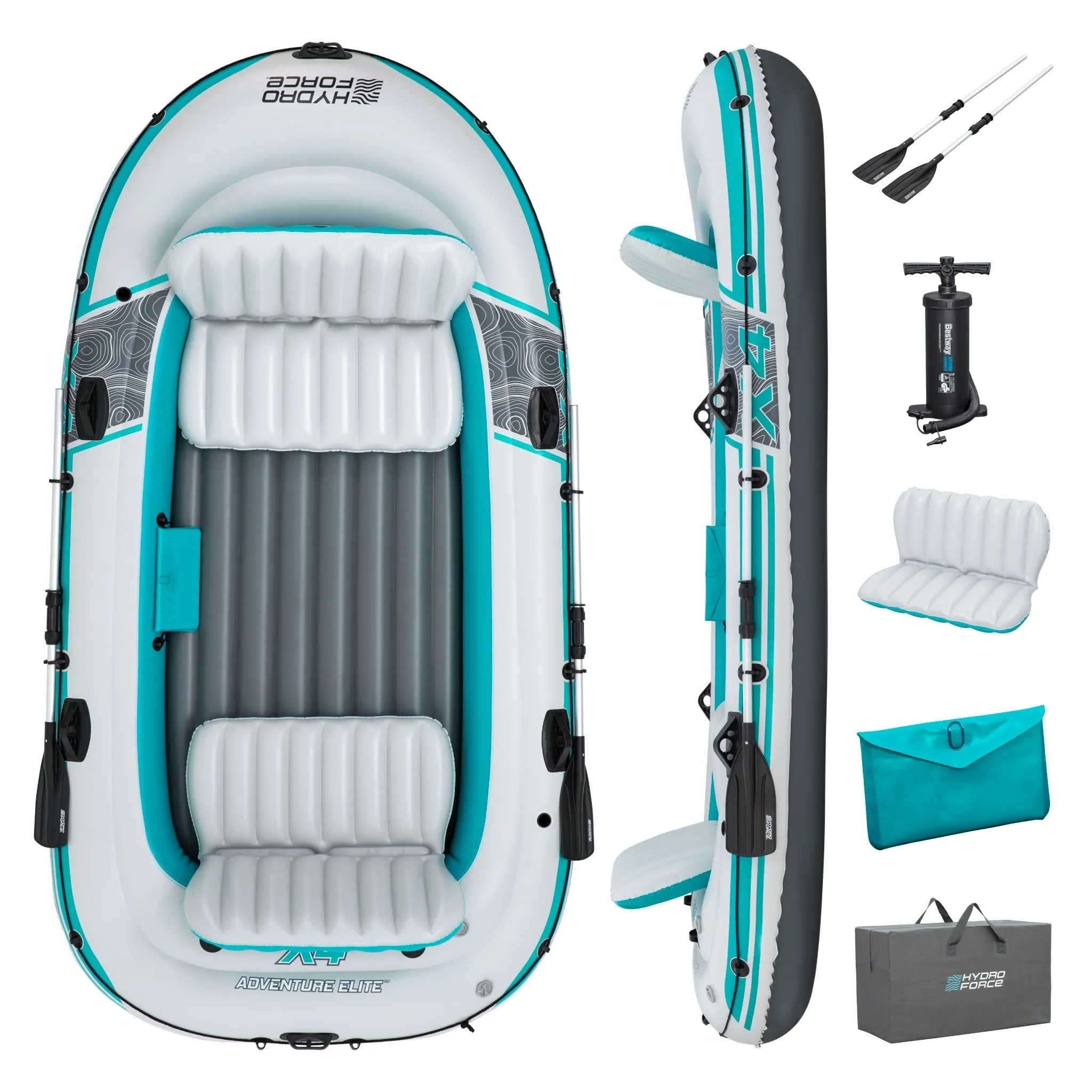 Bestway Schlauchboot-Set Hydro Force Adventure Elite X4 315x165x41,5cm
